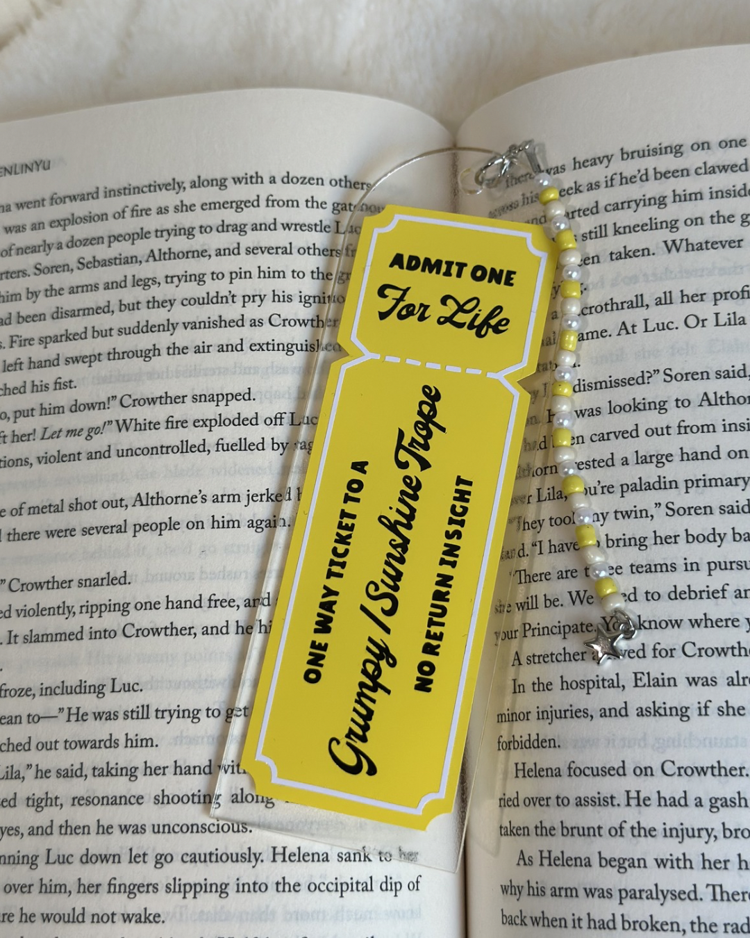 Acrylic Bookmark | Trope Tickets