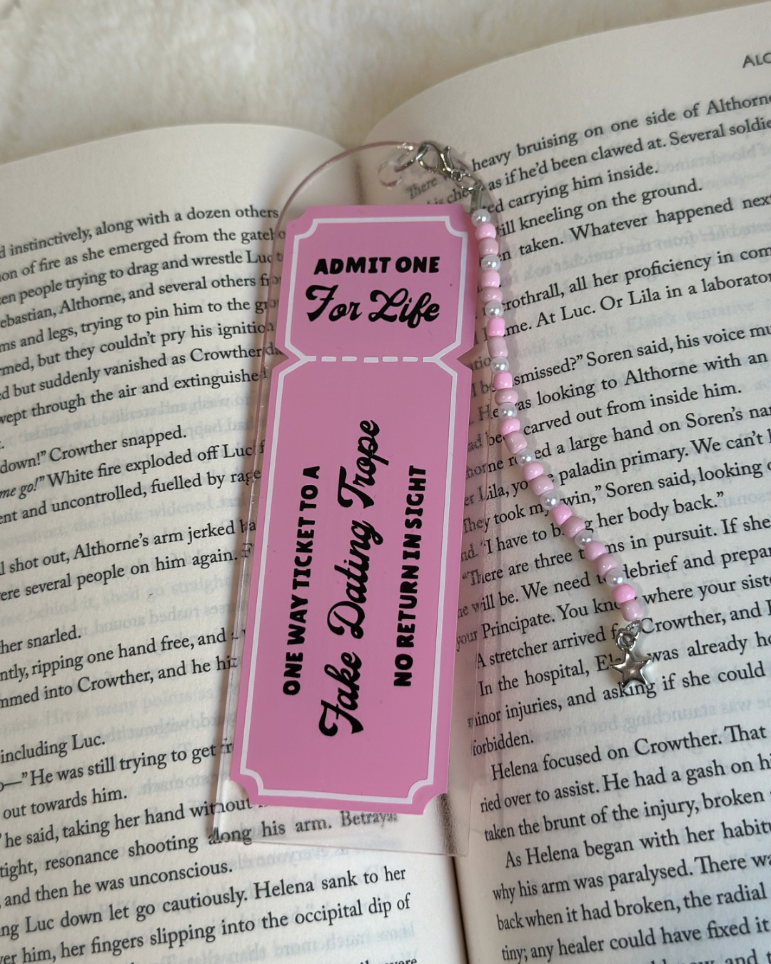 Acrylic Bookmark | Trope Tickets