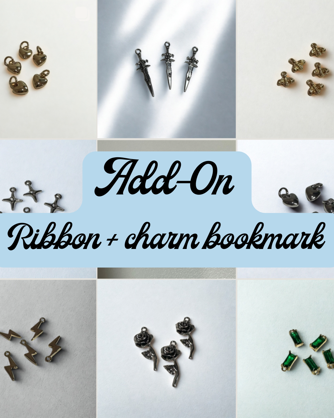 Add On — Ribbon + Charm Bookmark